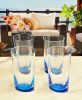 Oval Halo Acrylic Glasses Drinking Set of 4 Hi Ball (15oz), Plastic Drinking Glasses, BPA Free Cocktail Glasses, Drinkware Set, Plastic Water Tumblers