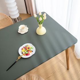 Sheepskin All-inclusive Tablecloth Waterproof And Oil-proof Disposable Anti-scald Tablecloth (Option: Dark Green-Suitable For 90X140cm)